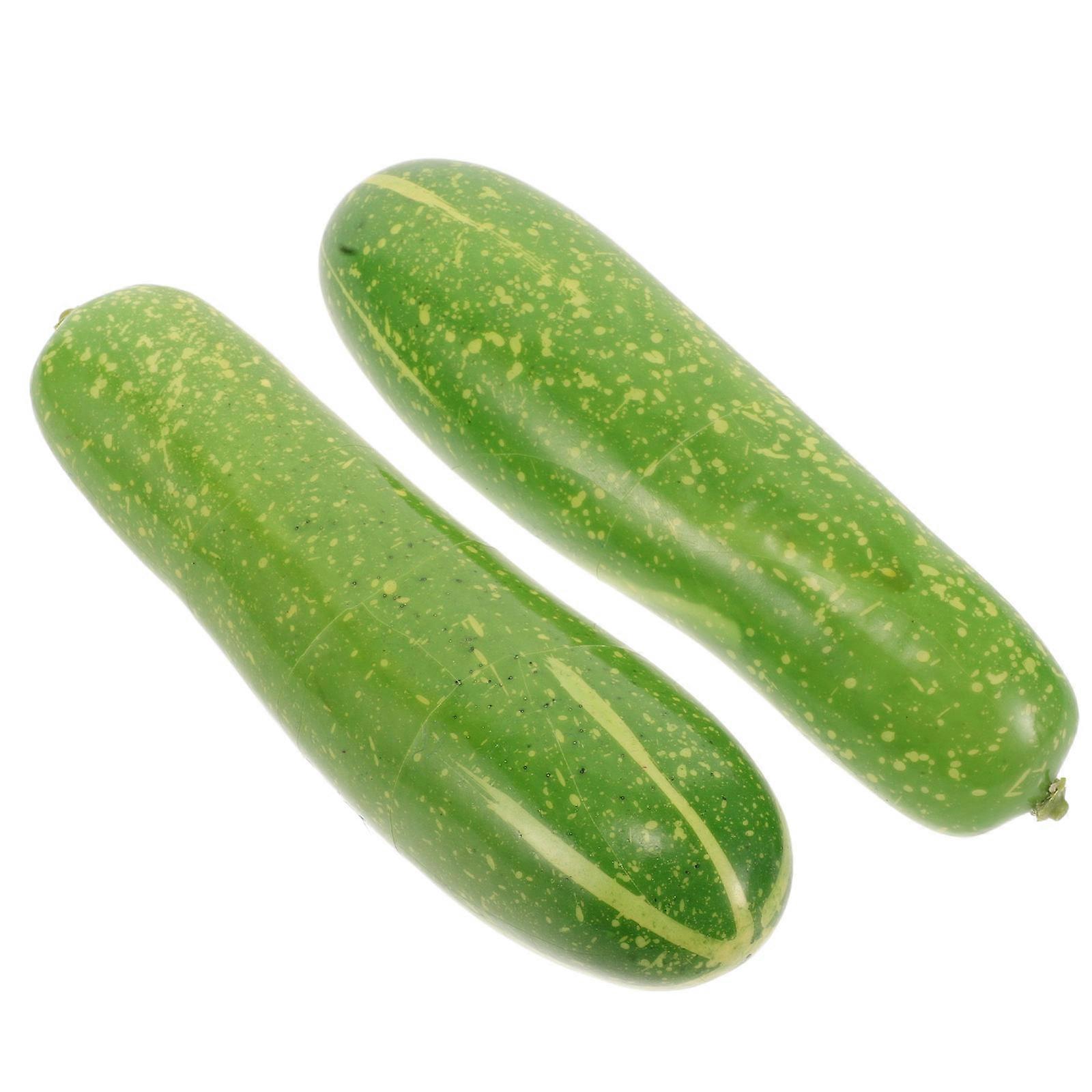Restaurant Cucumber Props Realistic Food Models for Display Decoration 2Pcs