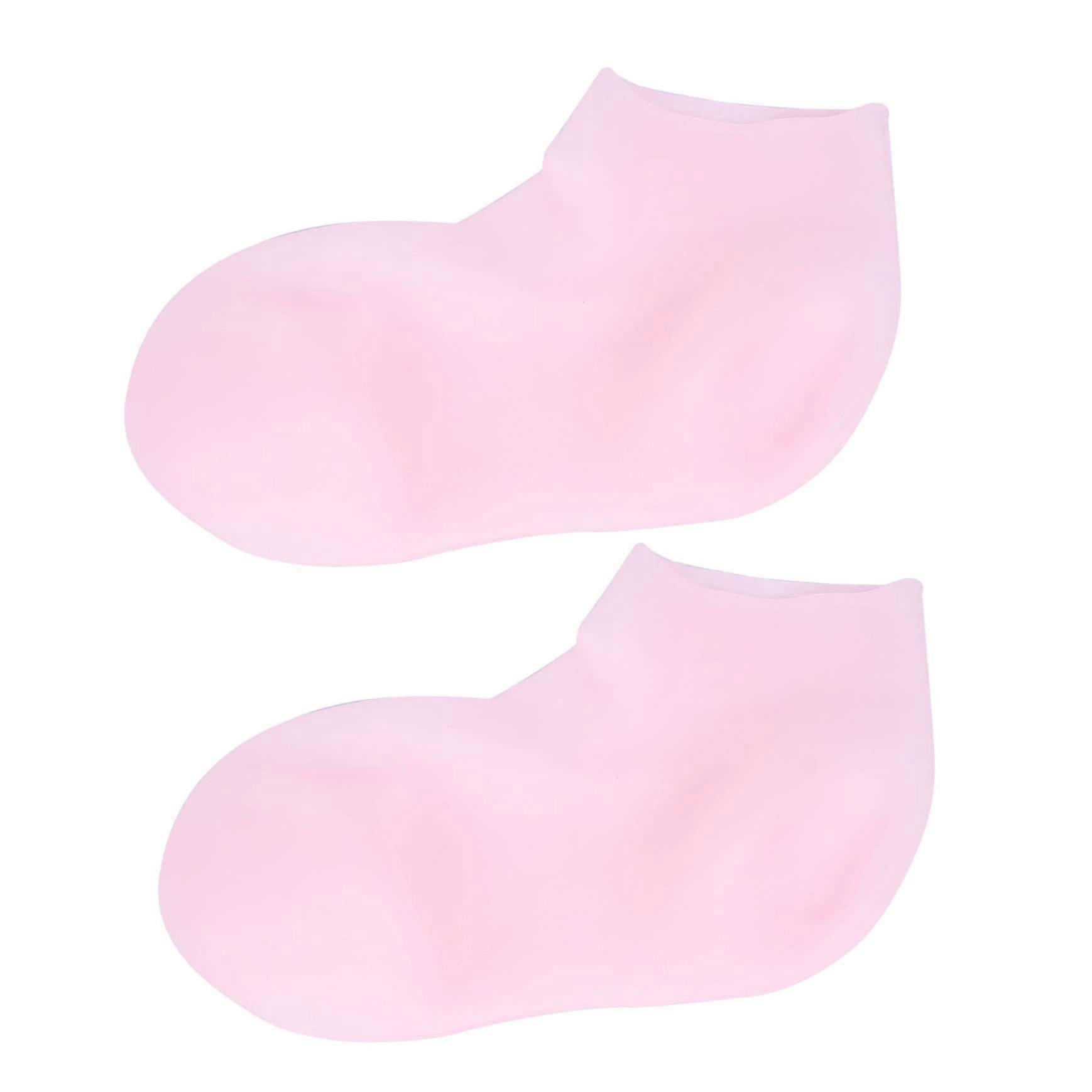 Moisturizing Socks for Dry Cracked Heels with Deep Hydration Breathable Fabric Pink