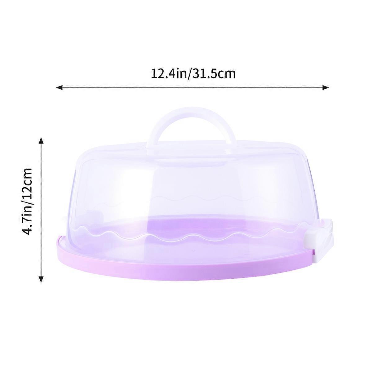 Cake Box Plastic Purple for Cake Storage Sealed Packing 1Pcs Container