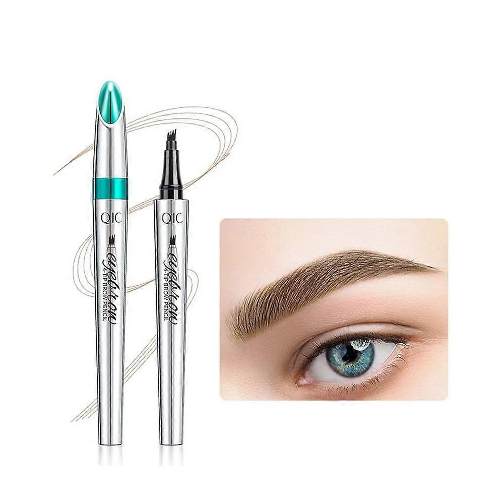 Waterproof Eyebrow Pencil Light Brown with FourPoint Tip, LongLasting Sweatproof Natural Brows