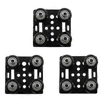 3X 3D Printer Aluminum 2020 V-Slot Plate Slide for Profiles V-Slot Five Roulette