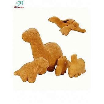 4pcs Dino E Pepita Di Pollo Peluche Playset 45 cm / 17,72 pollici Stegosaurus Peluche Pollo Mamma Animale di Peluche Con 3 Piccoli Super Soft Cartone Animato Abbracciare Gif