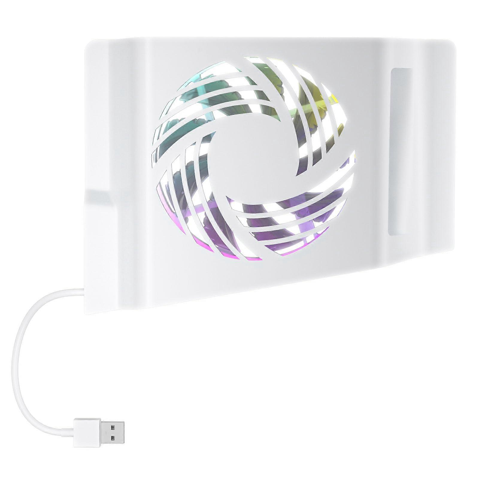 Gaming Console Cooling Fan with Automatic Temperature Control and LED Lights for PS5