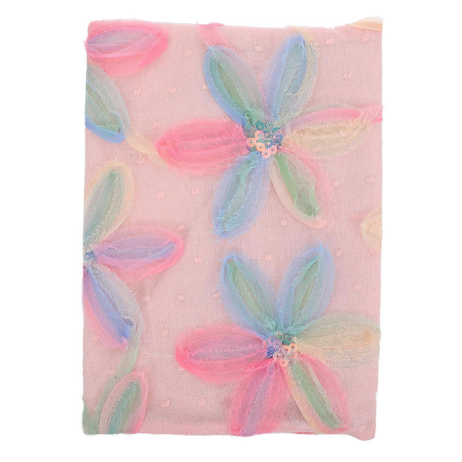 A5 Book Sleeve Cover with Flower Pattern Book Protector Fabric Notebook Cover
