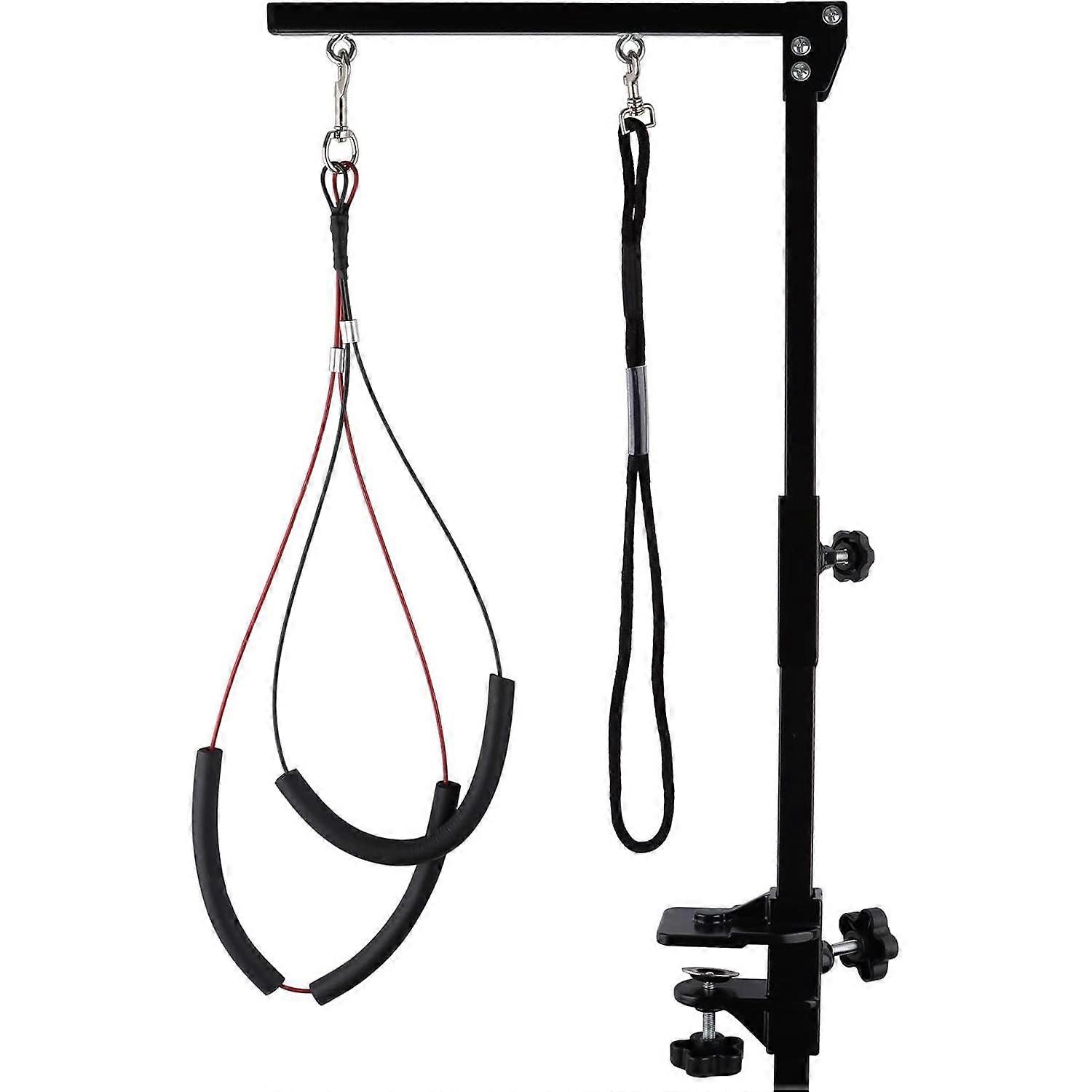 Adjustable Pet Cuff Clip, 35" Dog Grooming Ring with Adjustable Brackets