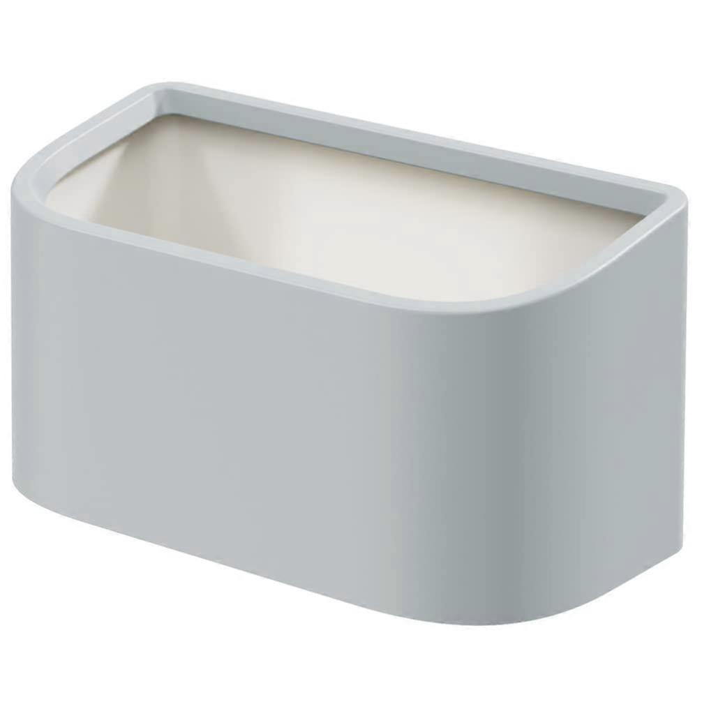 Wall Mounted Trash Can for Kitchen and Bathroom, Space Saving Hanging Garbage Bin, Easy Clean Grey Design