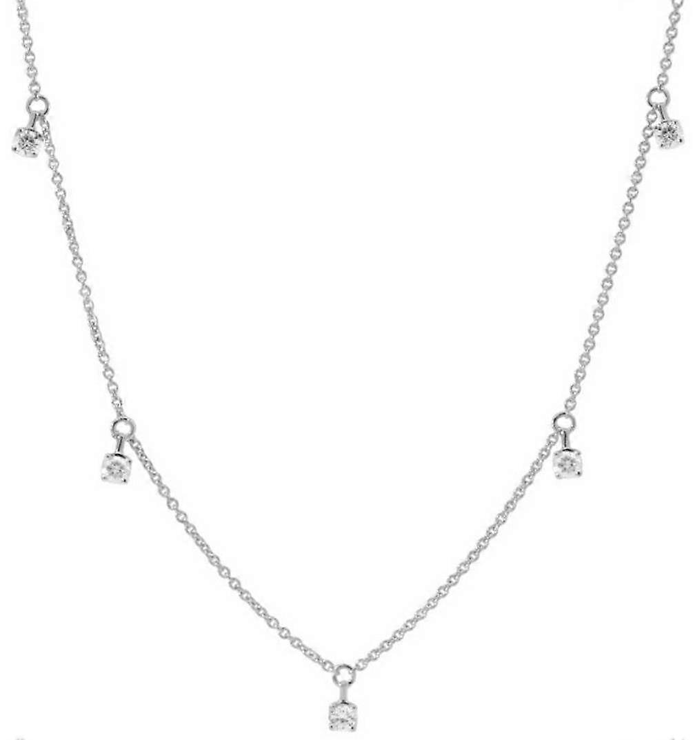 Mark Milton Five Drop Diamond Necklace - White Gold