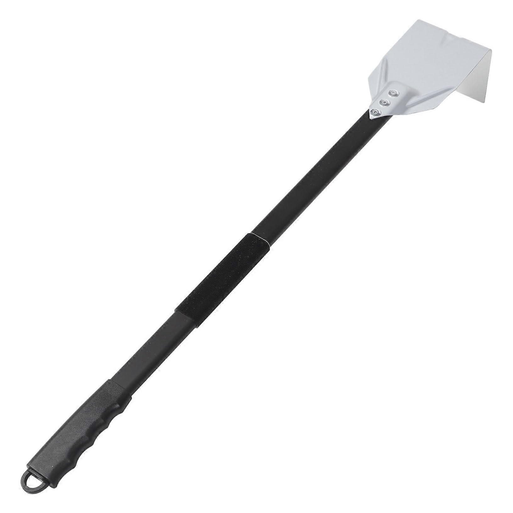 Fireplace Ash Scraper with Adjustable Handle, Ergonomic Stainless Steel Shovel for Efficient Cleaning