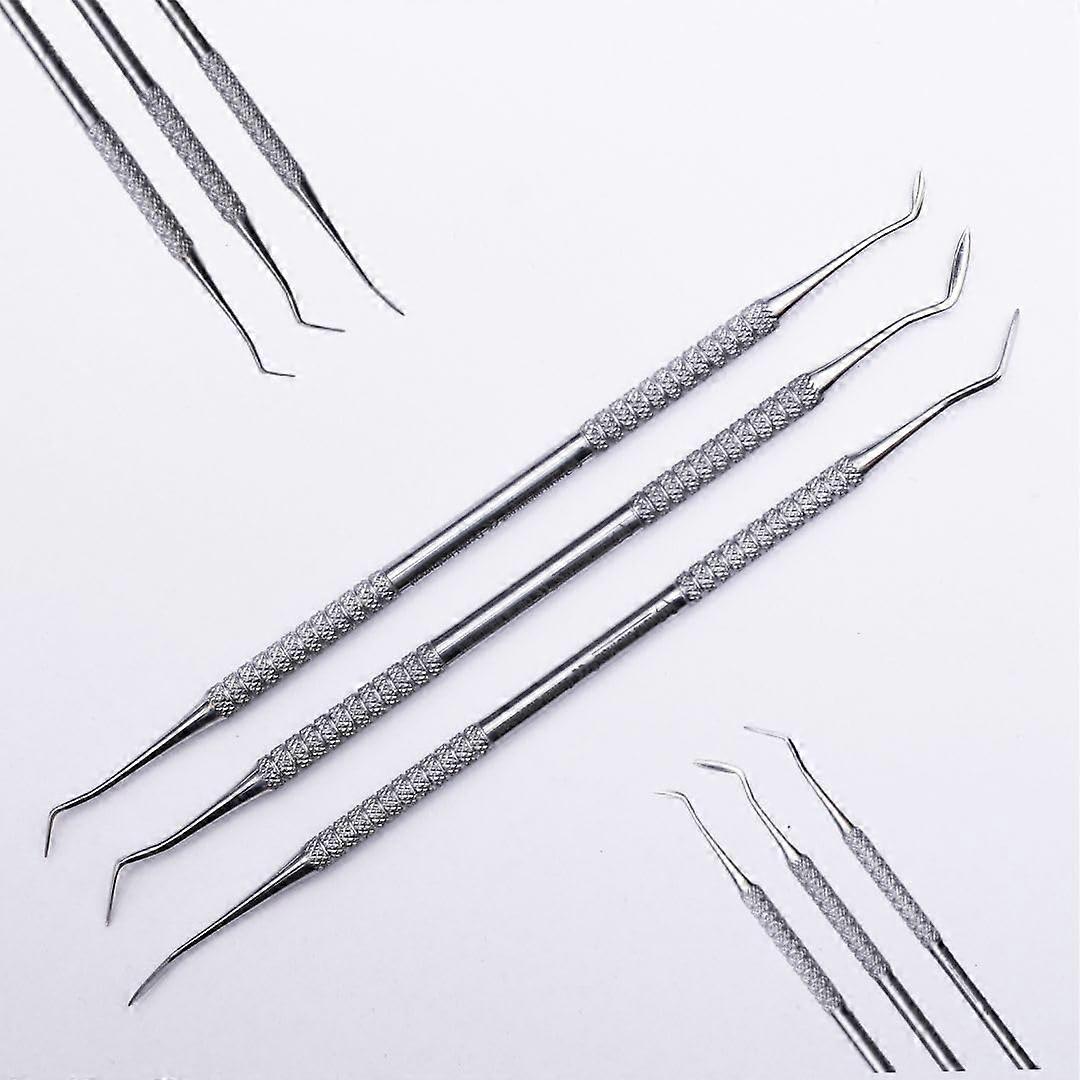 3Piece Precision Ergonomic Hand Tool Set with Engineered Tips for Versatile Dental Restoration