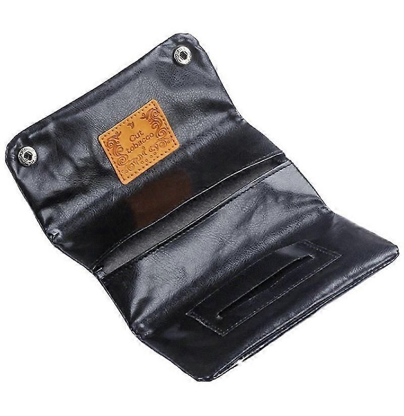 1pcs PU bolsa de tabaco - preto