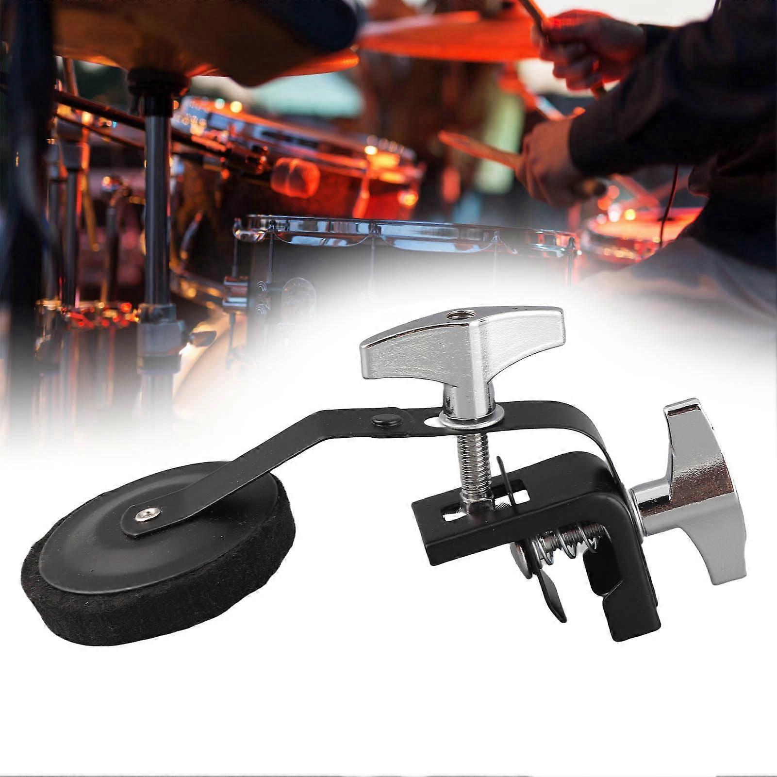Adjustable Internal Drum Muffler with Felt Pad, ClampOn Dampener for Drum Kit Clear Tone Control