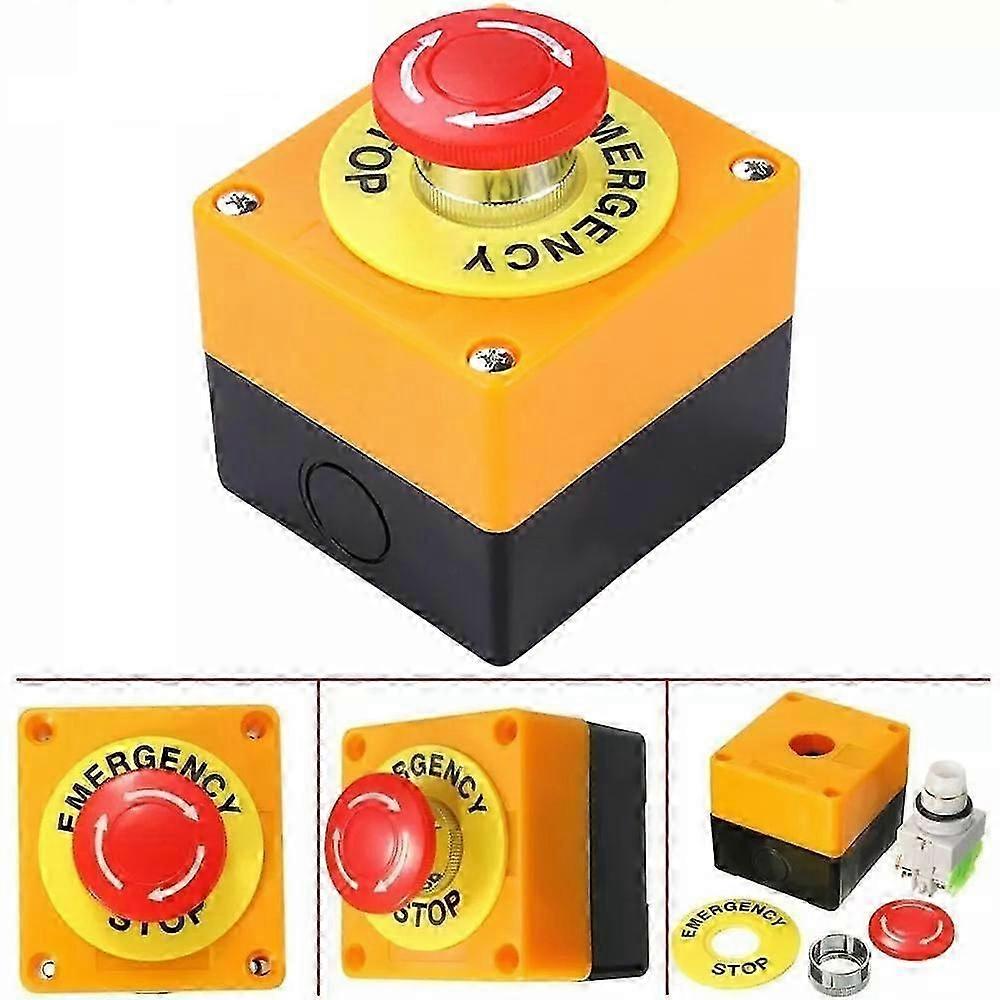 Push Buttons Switch 1NO + 1NC e-stop Push Button Emergency Stop Shut Off