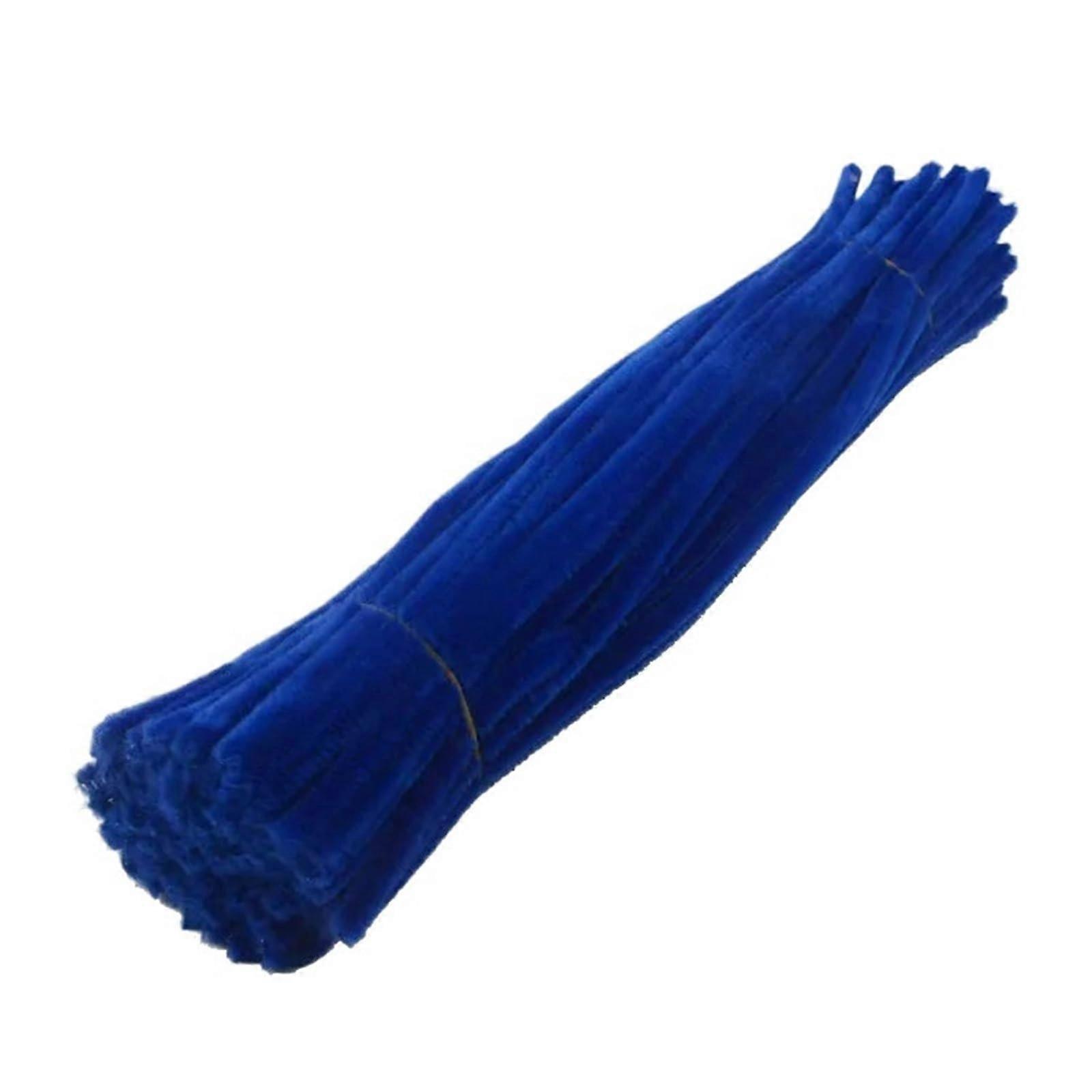 100pcs Deep Blue Pipe Cleaners Soft Flexible Chenille Stems for Crafts and DIY Projects