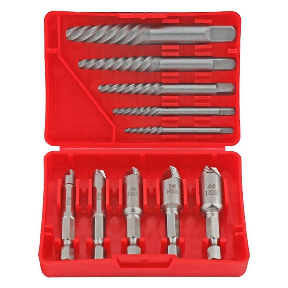 10Pcs Broken Extractor Bolt Guillotine Remover Tool Set