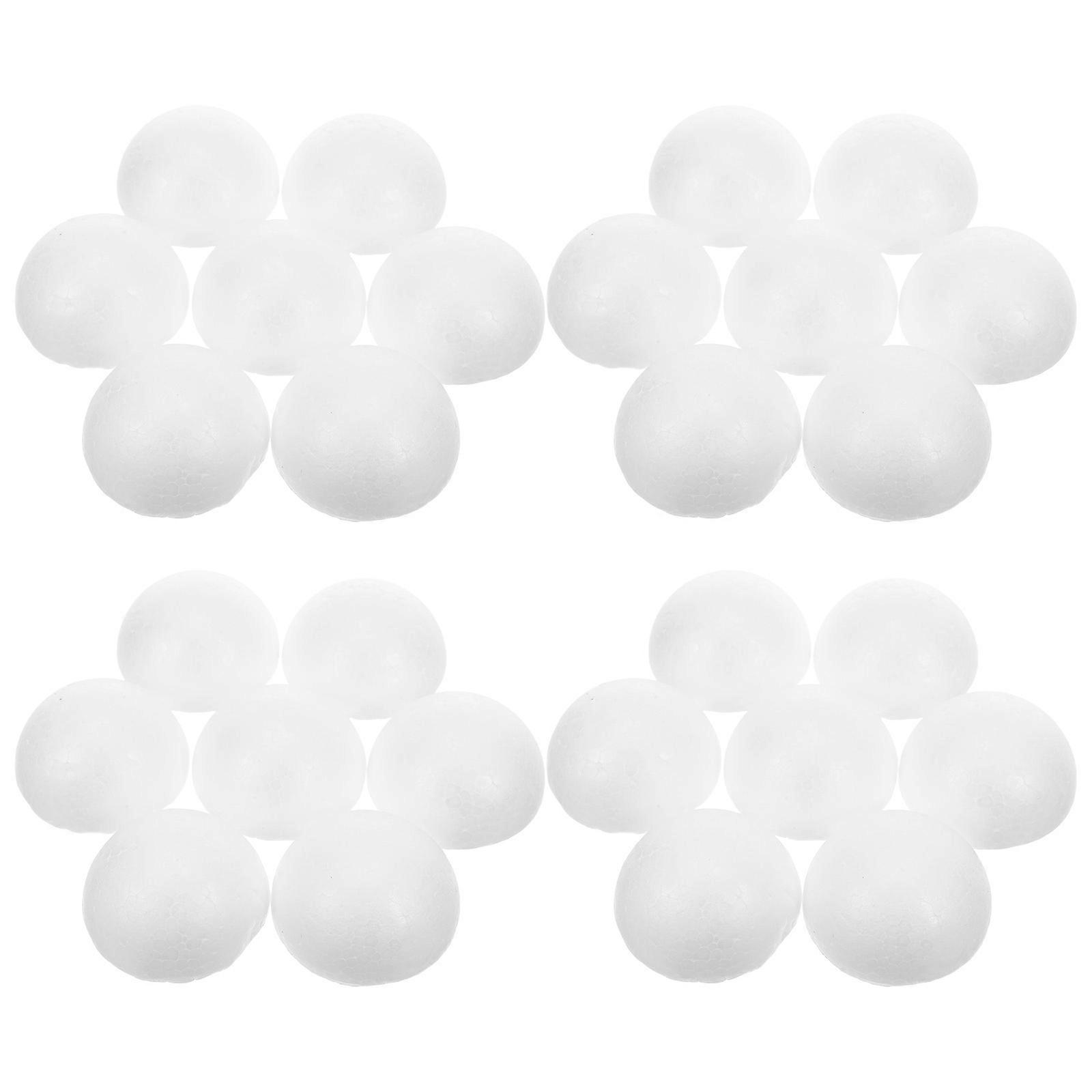 White Half Foam Balls Polystyrene for DIY 70Pcs Craft Sphere Decorations