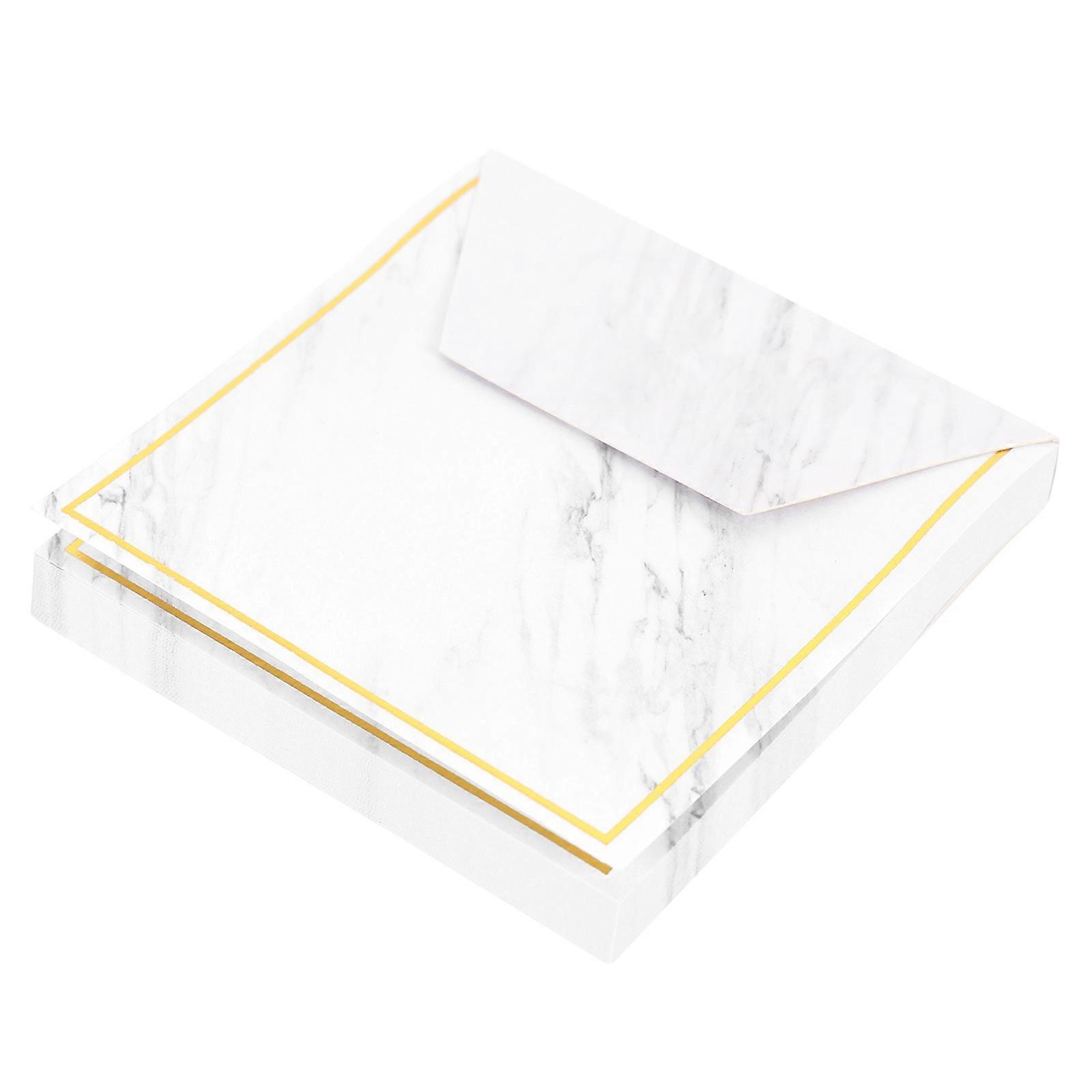 White Marble Pattern Office Memo Pad for School Use