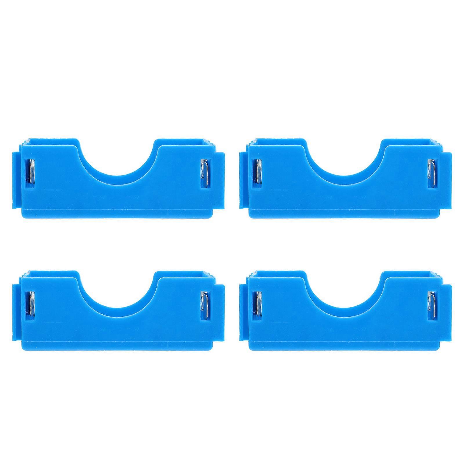 Teaching Terminal Battery Case Plastic Tool for Physics Experiment 4Pcs