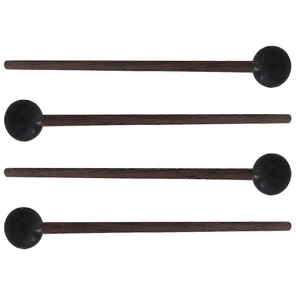 Drum Mallets Rubber Head for Tongue Drum Playing 4Pairs Performance Sticks
