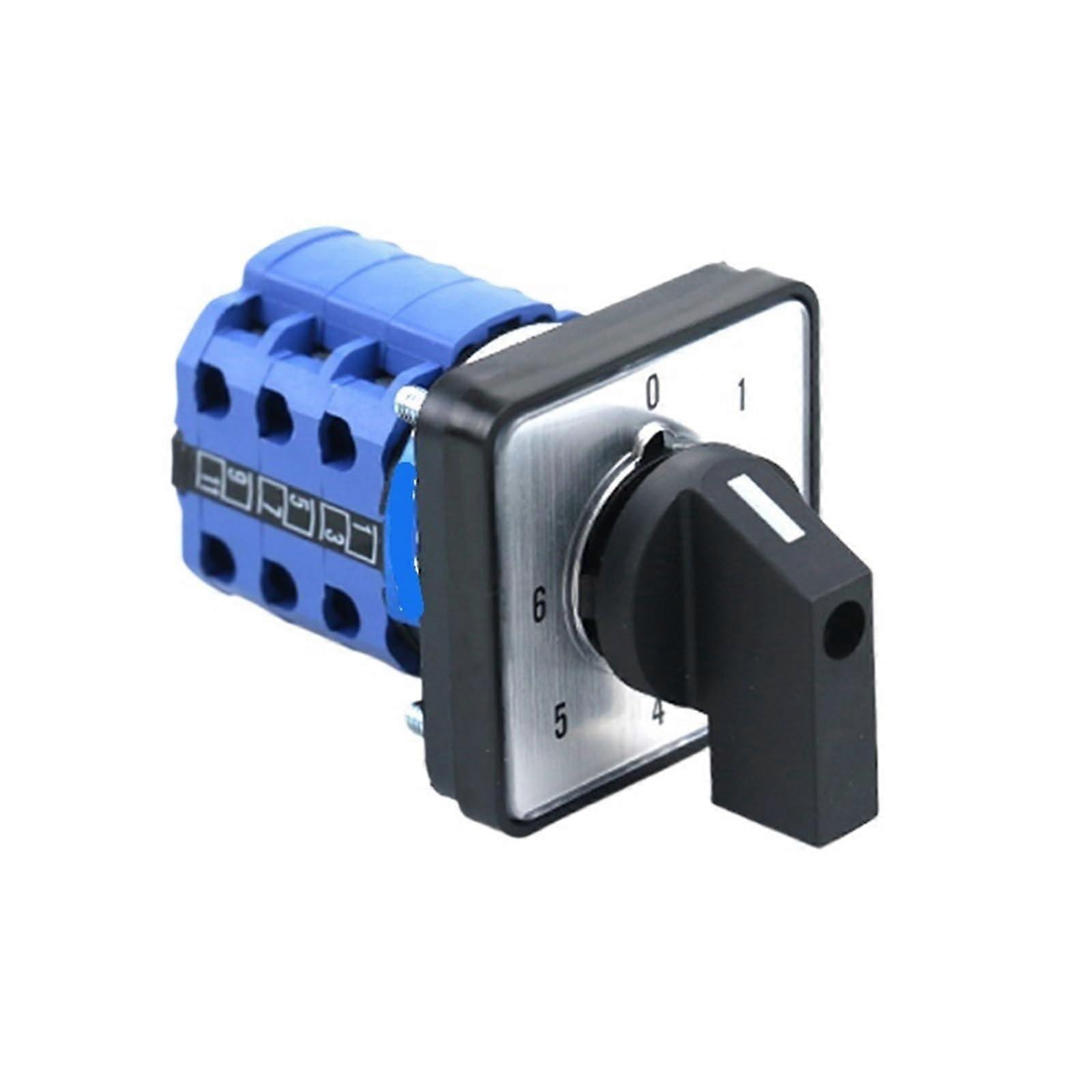 20A 7Position Rotary Cam Panel Selector Switch, Universal 48x48mm Control, Easy Installation
