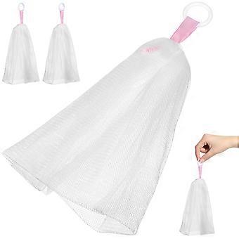 3 Pcs Soap Bags Soap Saver Mesh Soap Bag Soap Pouches Soap Storage Pouches For Facial Cleanser
