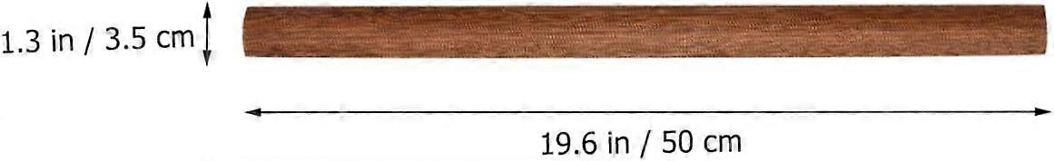 Solid Wooden Rolling Pin 50x3.5cm Dough Roller Kitchen