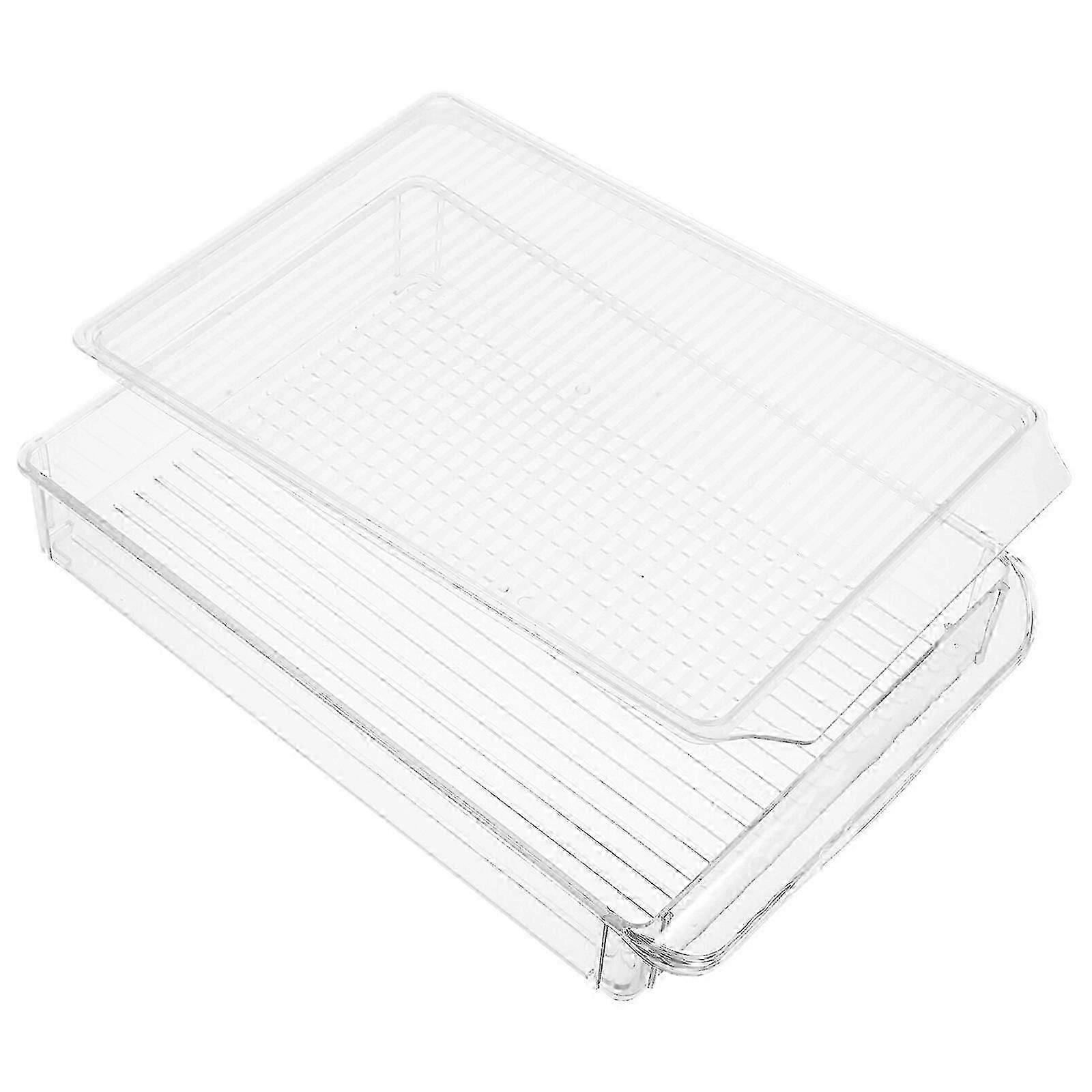 2026 Suitable Refrigerator Organizer with Lid Stackable Fridge Box Fridge Container for Home