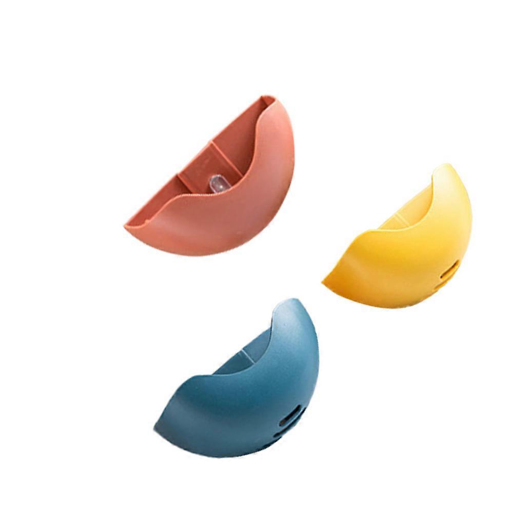 Soap Holder Draining Soap Dish Wall Mount 3Pcs Set Assorted Color