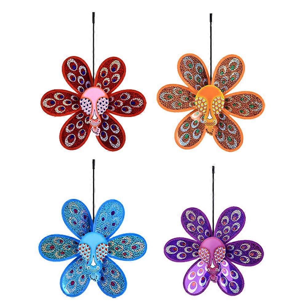 Creative Sequin Windmill Kids Toy Double-Layer Educational Toy 4Pcs Set