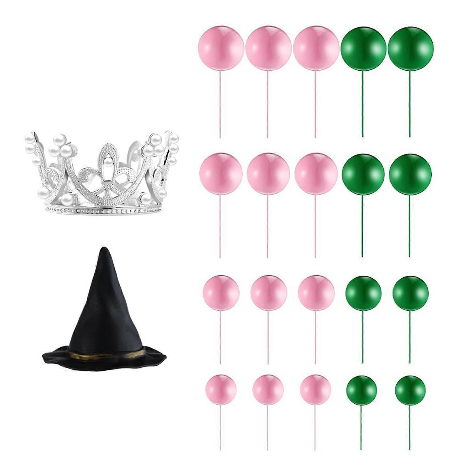 Durable Plastic Cake Toppers with Witch Hat and Balloons