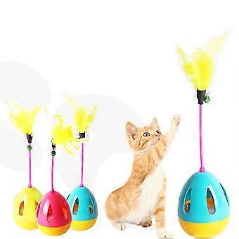Auslaufender Futterbecher für Katzen, Spielzeug für das Haustiertraining, 1 Stück, Grün