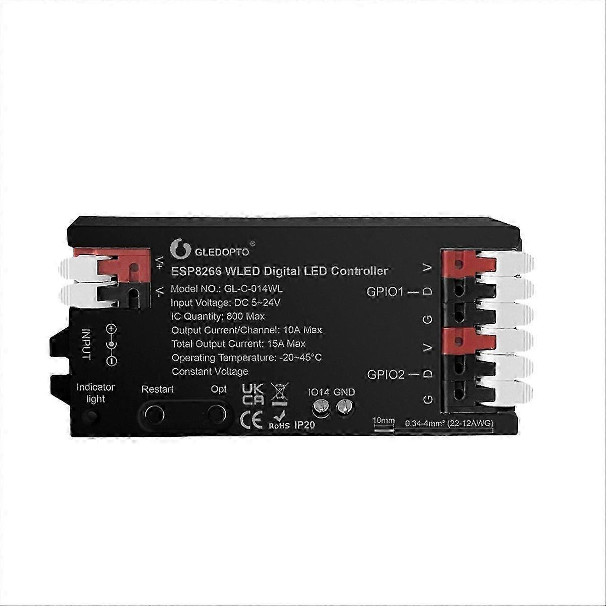 WLED Light Strip Controller Supports WS2811 Strip Lights A