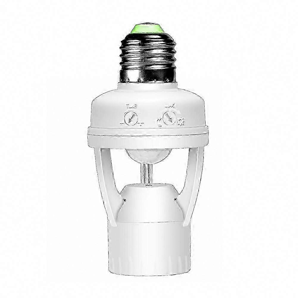 Smart Infrared Motion Sensor Light Socket - Adjustable Outdoor/Indoor Garage Lighting with Duration & Sensitivity Control