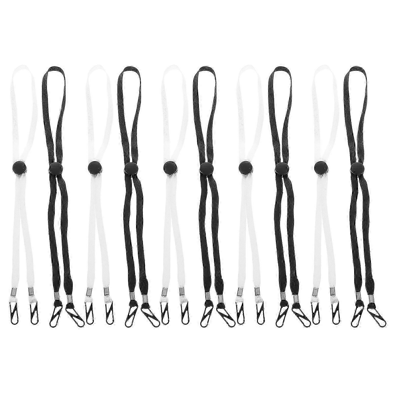Face Lanyard Adjustable Hat Strap Clips 10Pcs for Wind