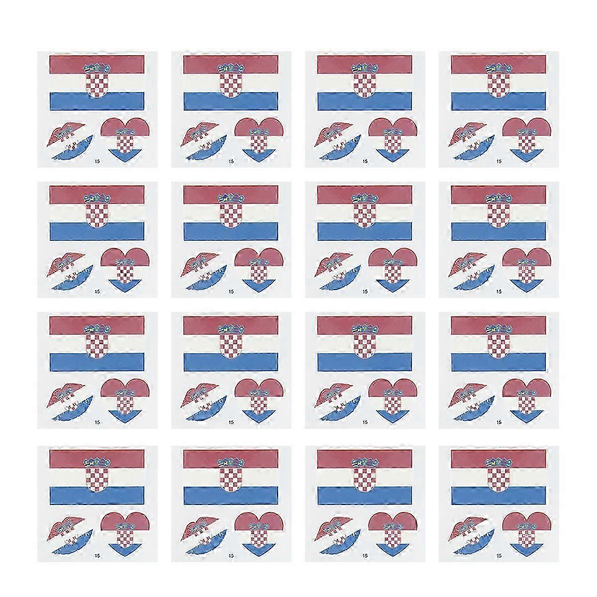 National Flag Temporary Stickers | Waterproof | 25 Sheets
