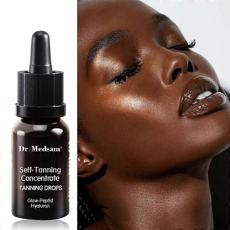 Natural Self-Tanning Concentrate 15ml, High Concentration Formula for Sun-Kissed Glow, One Drop Radiant Tan