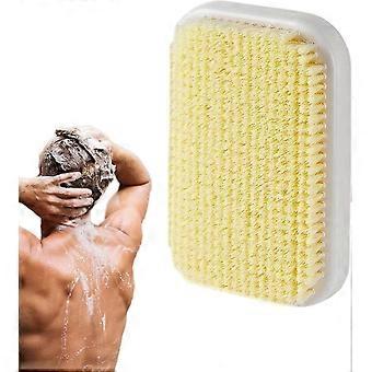 Wall Mounted Bath Brush with Soft Exfoliating Bristles for Back and Body - Easy Install, Skin-Friendly
