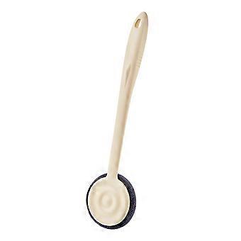 Long Handle Shower Brush Soft Stiff Bristles Body Exfoliator with Hanging Hole Removable Head Back Scrubber for Home Bathroom Travel Use Jikaix