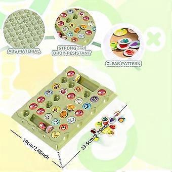Animal Memory Board Game for Kids, 2-Player Flip Match Puzzle with Colorful ABS Pieces, 19x23.5 cm