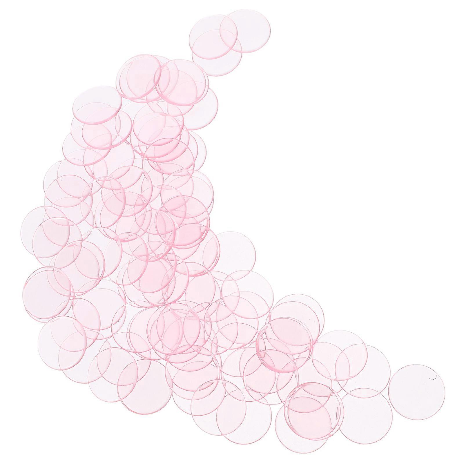 Pink Plastic Markers Counting Chips for Games 100Pcs