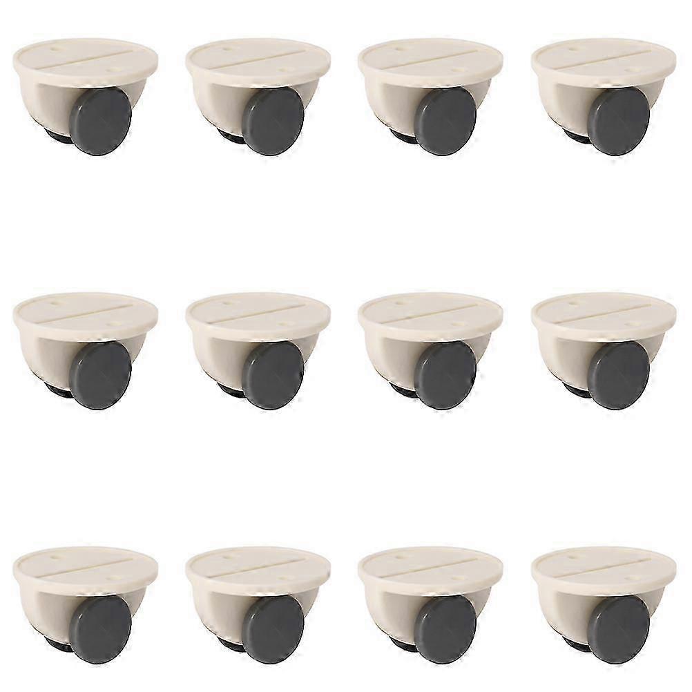 Self-Adhesive Case Wheel compatible with Home Storage Box Mobility 36Pcs