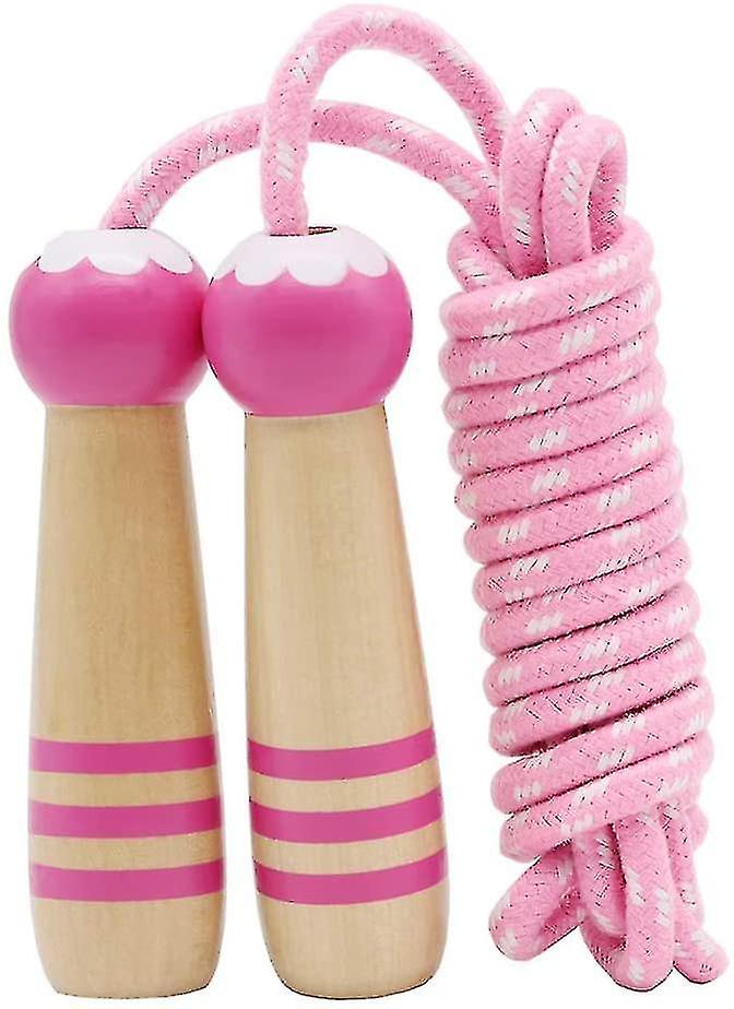 Corde à sauter pour enfants, réglable, poignée en bois