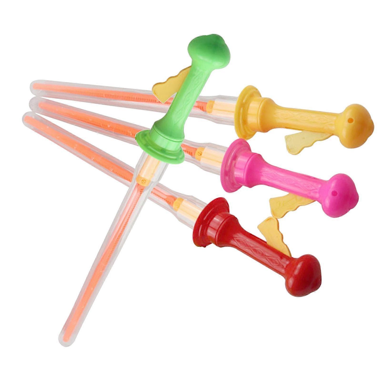 Bubble Maker Wand Sword-Shaped for Carnival Assorted Color Bubbles 4Pcs