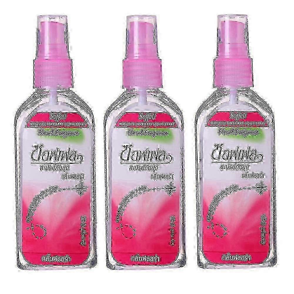 3x 80ml Mosquito Spray Thailand Plant Anti-mosquito Bite Swelling Itching Mosquito Repellent Liquid Spray For Body Pest Killer-cf
