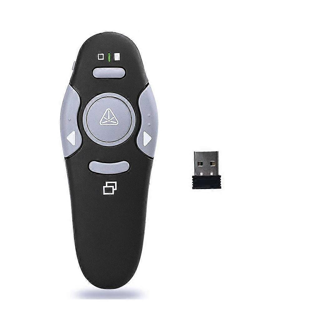 Wireless Presentation Clicker for PowerPoint Presentations, USB Dongle Presenter Remote with Laser Pointer Slide Clickers for Mac/Windows/Linux, C