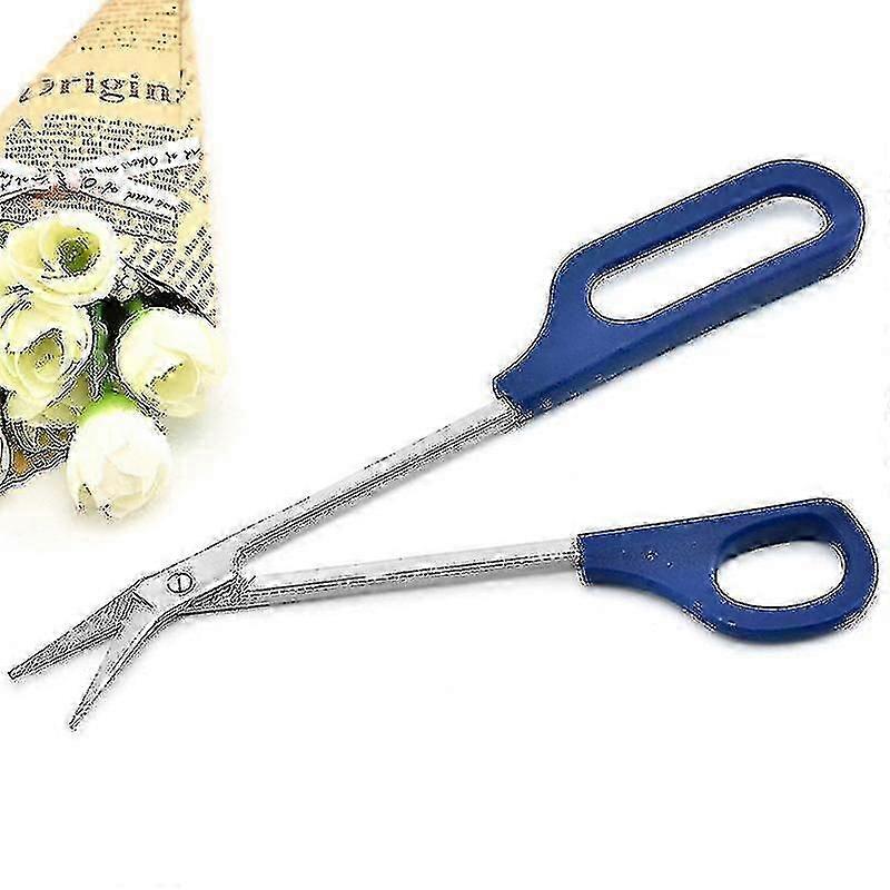 Extra Long Thick Toenail Cutting Scissors 1pcs Blue Sharp Long Handle Design