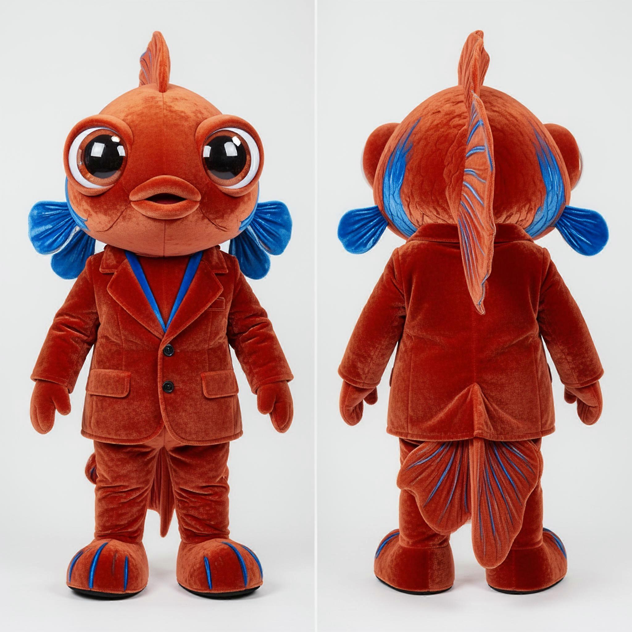 MASTICOT Rust Colored Velvety Betta Fish Mascot