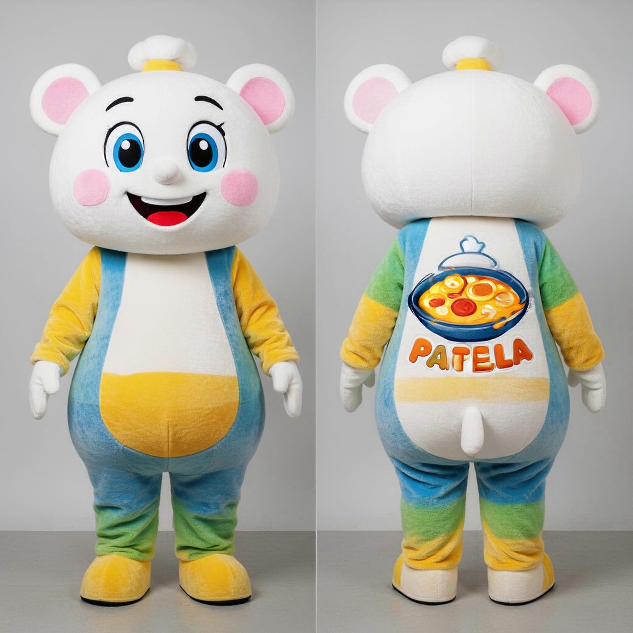 MASTICOT White Cheerful Paella Mascot