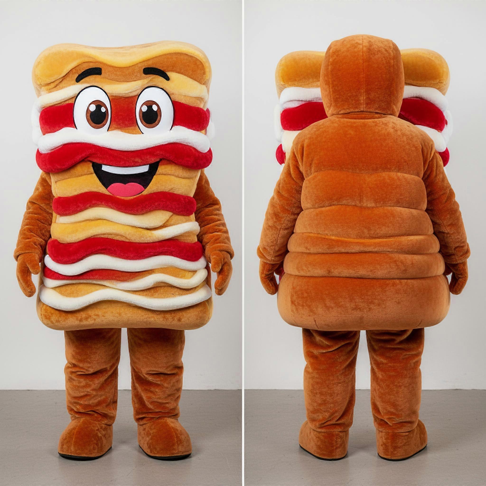 MASTICOT Rust Orange Wide Eyed Lasagna Mascot