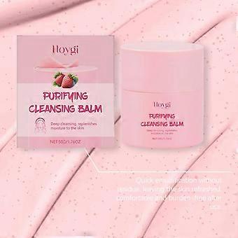 Cleansing Balm Strawberry Deep Makeup Remover Oil Based Formula Cleans Pores Softens Skin For Night Skin Care