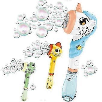 Automatic Soap Bubble Maker Machine for Children, Dinosaur Unicorn Design Electric Wand with Sound & Light - Party Toy & Gift Idea
